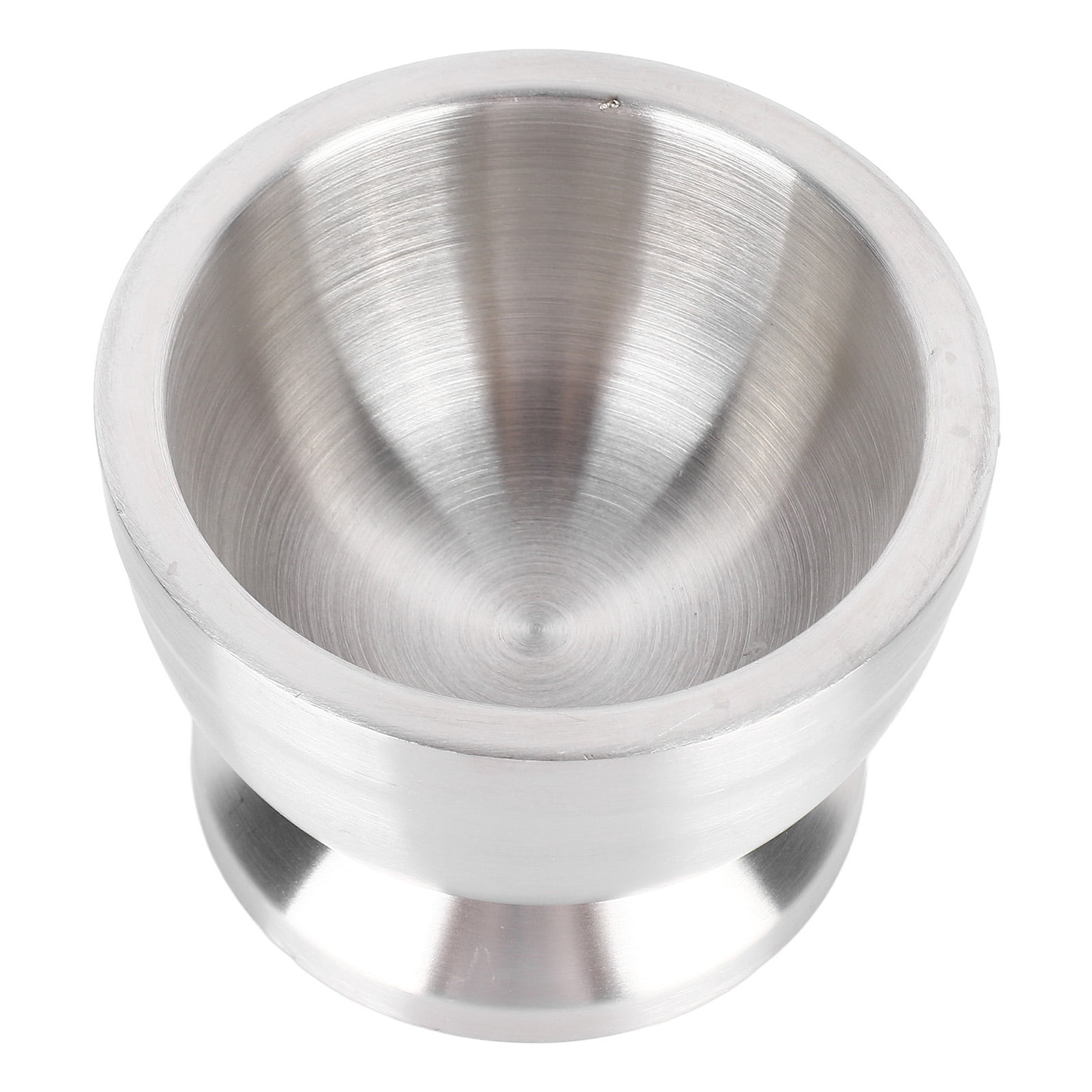 Rupoun 18/8 Stainless Steel Mortar and Pestle Set with Silicone Lid, Skid Resistance Base Food Grade Garlic Herb Spice Crusher for Nuts, Large, Silver (5.9 inches / 15.0 cm)