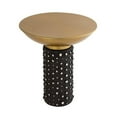 thumbnail image 4 of Pemberly Row 19"H Transitional Glass Side Table in Antique Brass, 4 of 8