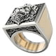 thumbnail image 2 of Anillos de Combinación para Hombre, Vintage, Joyería de , Anillos Vikingos Punk, s Dorado + Plata, 2 of 6