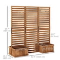 thumbnail image 3 of Outsunny Paravent Extérieur avec 4 Plateaux Surélevés et Trous de Drainage, 3 of 10