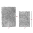 thumbnail image 2 of Bathroom Rugs and Mats Sets, 2 PCS Non-Slip Fluffy Soft Bath Mat, Machine Washable Super Absorbent Shower Rugs for Bathroom, Light Gray, 2 of 6