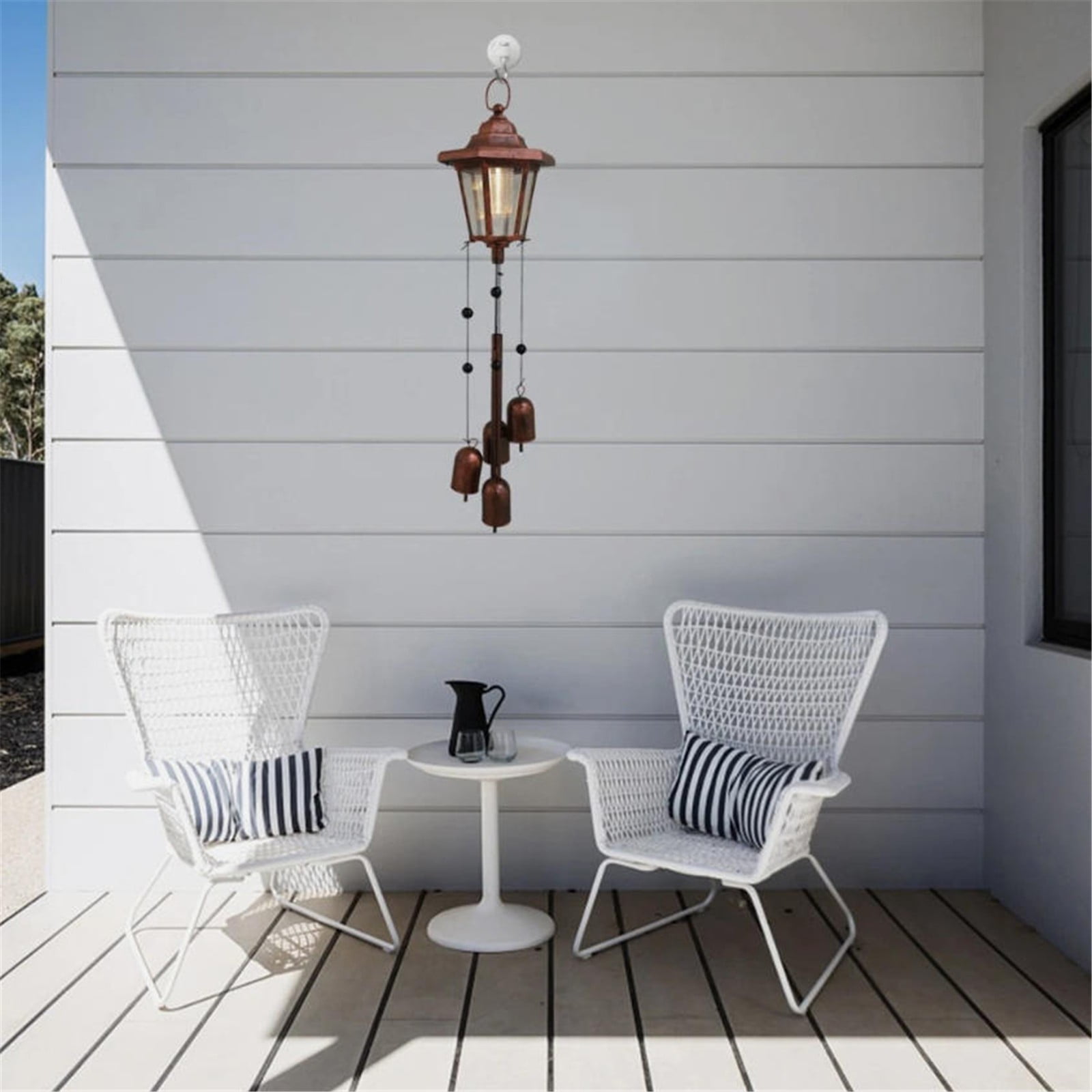 Iron Wind Bells Light, Wind Chimes for Outside, Solar Chandelier, Memorial Wind Chimes Deep Tone, Decorative Garden Patio Balcony Light for Outdoor Use