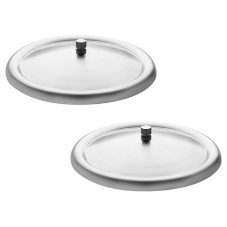 Stainless Steel Lid Mug Cup Cover Vintage Glass Coffee Mugs Dust- Proof Travel 2 Pcs