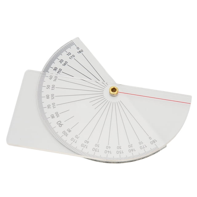 Joint Goniometer, Acrylic 180 Degrees Easy Observation Finger Joint Goniometer Transparent Clear Scale Strong for Architectural Drawings