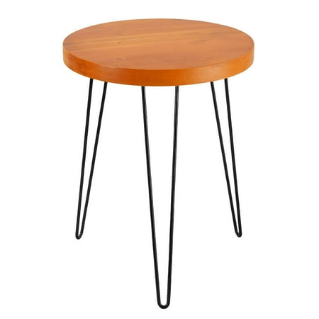 Small End Table, Wood Side Table, Round Bedside Tables for Small Spaces