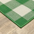 thumbnail image 3 of Oriental Weavers Meridian Area Rug 2598G Outdoor Green Plaid Blocks 5' 3" x 7' 6" Rectangle, 3 of 4