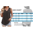 thumbnail image 6 of MOSHU V Neck Tank Tops for Women Flowy Pleated Sleeveless Shirts Loose Fit Women Tops Dressy Curved Hem Summer Tops, 6 of 11