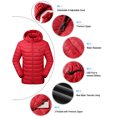 thumbnail image 6 of Venustas Heated Jacket with Battery Pack (Unisex), Heated Coat for Women and Men with Detachable Hood (Red,3XL), 6 of 7