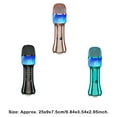 thumbnail image 2 of facefd KTV Wireless Microphone Sensitive Dynamic Speaker Bluetooth-compatible Player Receiver Mic Strong Compatibility Singing Device Rose golden, 2 of 5