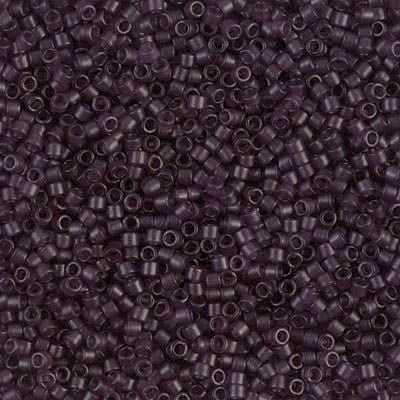 Miyuki Delica Seed Beads DB0784/DB784 11/0 Transparent Dark Smoky Amethyst Semi-Frosted 7.2 Grams