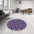 thumbnail image 3 of Ahgly Company Indoor Square Patterned Night Blue Area Rugs, 4' Square, 3 of 6