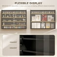 thumbnail image 3 of HOMCOM 5-Tier Display Cabinet, Wall-Mounted Glass Door Cabinet with 4 Adjustable Shelves, Black, 3 of 9