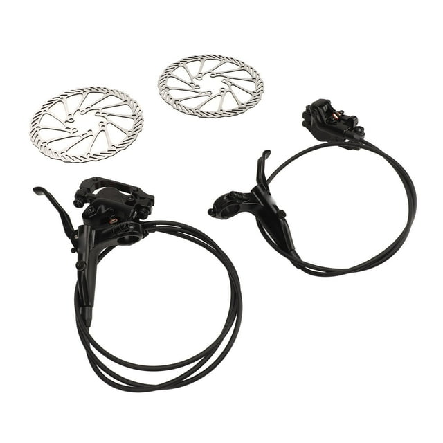 Mountain Bike Hydraulic Disc Brake Set, Responsive Braking Anodized Strong Stability Bicycle Hydraulic Disc Brake Kit for Small Wheeled Bicycles
