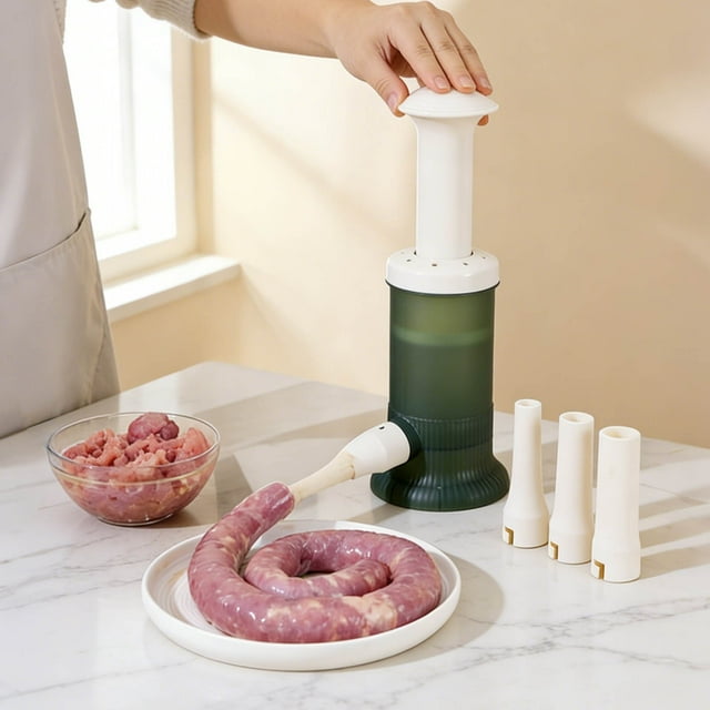 Household Manual Sausage Stuffer Vertical Sausage Maker Machine With Multiple Nozzles Meat Filling Funnel Tube Kitchen Food Processing Whip Its 6 Pack Hand Mixer 5 Speed Toastmaster Hand Mixer Parts