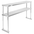 thumbnail image 2 of KUTLER Stainless Steel 2-Tier Overshelf 60" x 12", NSF Commercial Double Deck Shelf for Prep and Work Tables for Restaurant, Kitchen, Workshop, 2 of 7