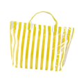 thumbnail image 4 of Bolso de trabajo a rayas, gran capacidad, impermeable, tipo hobo, ideal para la playa, el trabajo y los viajes. Blanco amarillo, 4 of 9