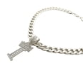 thumbnail image 2 of iJewelry2 Kings and Queens Crowned Initial Letter I Crystals Pendant Silver-tone Cuban Linked Chain Necklace, 2 of 3