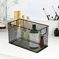 thumbnail image 6 of TISHITA Mesh Wire Storage Basket CD Storage Box Container Office Desk Basket Mesh Open Storage Bin, for Bathroom Pantry Home Cabinets Black, 6 of 8
