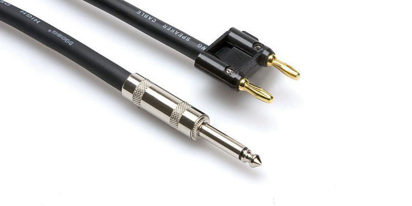 pair (2) Hosa 15' Foot 1/4" TS To Banana 16 Gauge Speaker Cable Wire