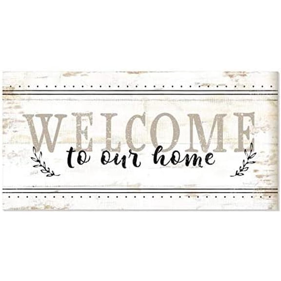 Welcome To Our Home Rustic Farmhouse Style Wood Wall Sign 9x18