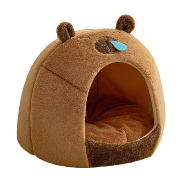 Cama para mascotas, cama para gatos, cueva, tienda de campaña, autocalentable, antideslizante, suave, cajón, muebles para gatos, perrera cálida para M