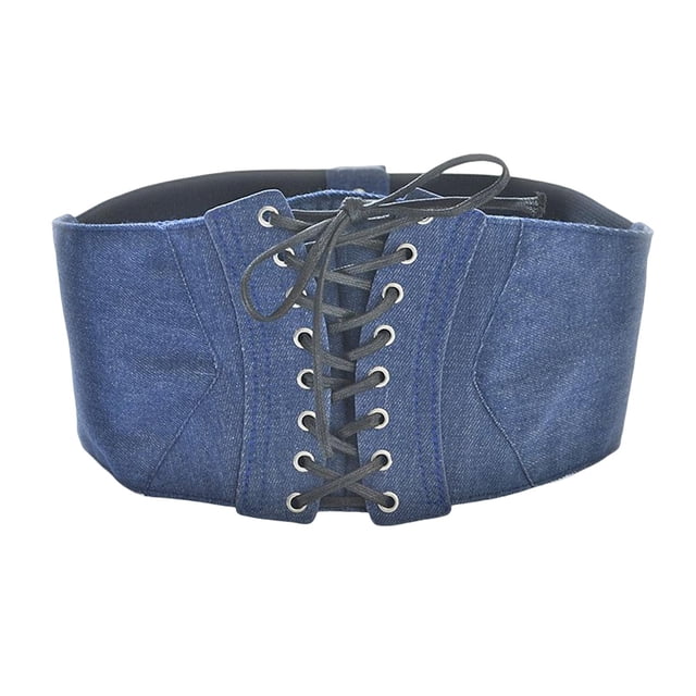 Cinturón elástico Cincher Faja Mujeres Underbust Corset Atado Waspie Disfraz