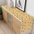 thumbnail image 4 of Yellow Beige Bee Table Runner 48 Inches Long Farmhouse Dress Scarves, Spring Floral Elegant Pastoral Flowers Dining Tablerunner for Coffee Table/Kitchen Island/Party Décor, 13" x 48", 4 of 8