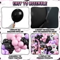 thumbnail image 3 of Juego de guirnaldas en forma de arco con forma de globo para Halloween Sowide, color negro y rosa, 3 of 7