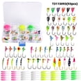 thumbnail image 1 of 93pcs Ice Fishing Jigs Kit Includes Jig Heads Hook and, 1 of 8