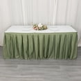 thumbnail image 6 of Efavormart 21ft Eucalyptus Sage Green Pleated Polyester Table Skirt, Banquet Folding Table Skirt, 6 of 11