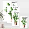 thumbnail image 3 of Zamioculcas Tropical Plant With Green Leaves On White 24 in x 32 in Painting Canvas Art Print, by Designart, 3 of 4