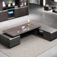 thumbnail image 5 of Modern Boss Luxury Office Desks Italian Design Combination Office Desks Executive Computer Escritorio Ordenador Furniture My Lux Decor Round, 5 of 10