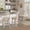 Antique White, variant on iNSPIRE Q Sheena Transitional Linen Swivel Counter Height Bar Stools, Antique Sage