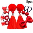 thumbnail image 1 of Kid's Hair Clips Set Creative Hair Barrettes Hair Ties for Spring Festival Decor, 1 of 8
