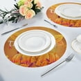 thumbnail image 4 of SKYSONIC Thanksgiving Pumpkin Round Placemats for Dining Table Non-Slip Heat-Resistant Polyester Table Mats Set of 6 Washable Table Mats for Kitchen Dining Table Decoration, 4 of 5
