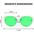 thumbnail image 3 of Gafas de sol polarizadas con clip y diseño de ojo de gato para mujer con montura abatible F, 3 of 5