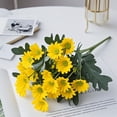 thumbnail image 5 of Artificial Chamomile Silk Flower Bouquet for Wedding, Home, and Office Décor – Long Stem Fake Flowers with Chrysanthemum and Orchid for Vases, Centerpieces, and Arrangements, 5 of 8