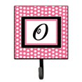 thumbnail image 1 of "Treasures CJ1001-OSH4 Letter O Initial Monogram-Pink Black Polka Dots Leash Holder o Key Hook, Small, Multicolor" Caroline's Treasures CJ1001-OSH4, 1 of 1