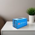 thumbnail image 2 of Metal Tissue Box, Creative Tissue Storage Case, Shipping Container Tissue Box, Iron Construction, 9.84 x 5.51 x 5.51 inches, Stylish Home and Office Decor, Easy Access Tissue Dispenser, 2 of 5