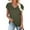 Army Green, variant on Giftesty Womens Tops 2023 Fashion Women's Summer Round-Neck Short Sleeve Print Casual Blouses Tops