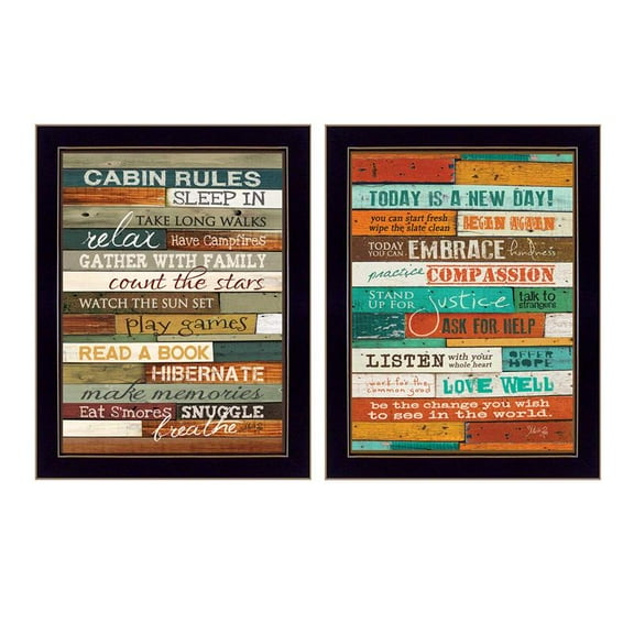 Wood Plank Collection By Marla Rae Printed Wall Art Wood Multi-Color