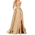 thumbnail image 1 of Vestidos de invitada de boda Prolriy para mujer 2024, elegantes vestidos largos sin espalda para mujer, de satén Crisn, con espagueti, para fiesta de graduación, vestido de fiesta de noche con, 1 of 6