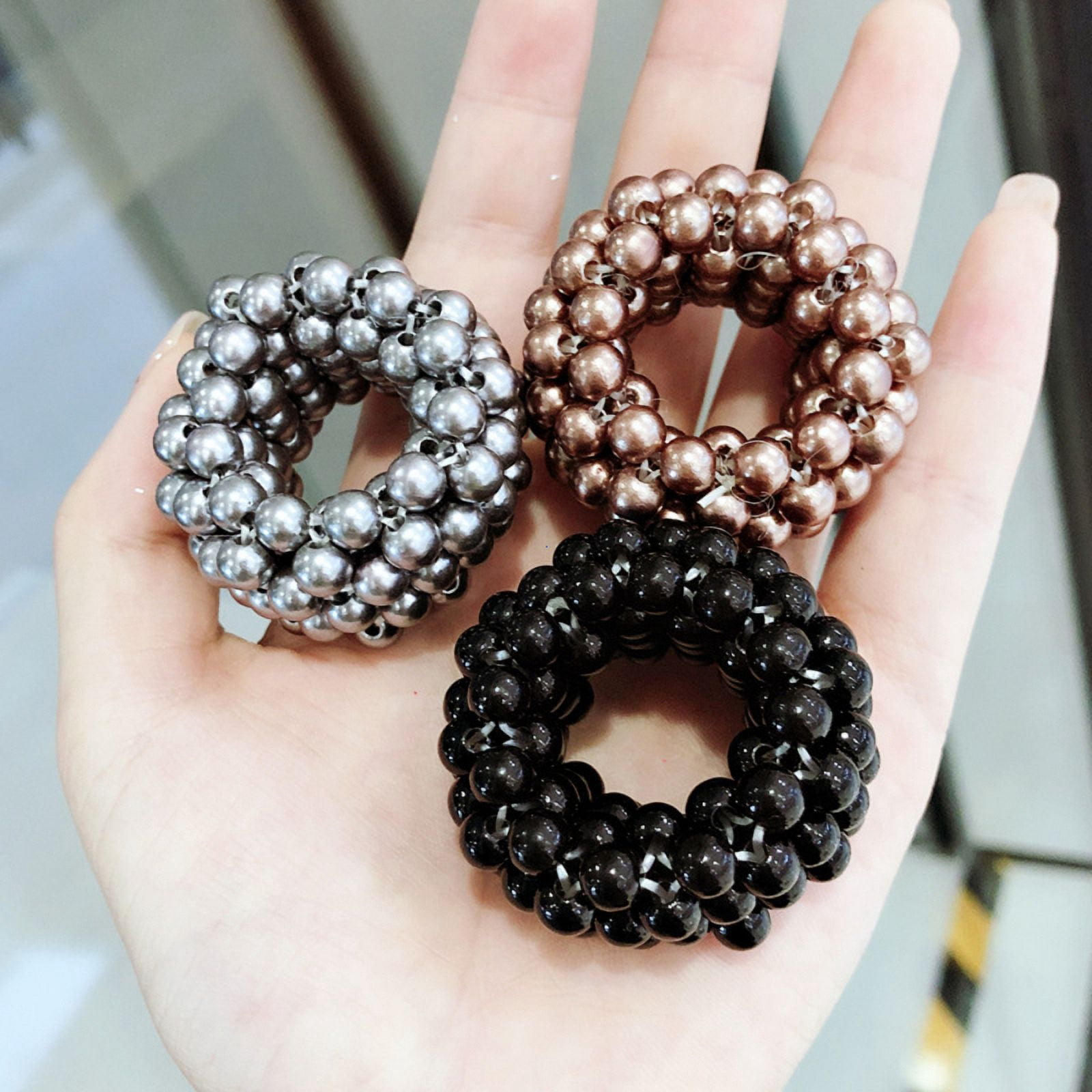 Simple Elastic Pearl Hair Rope for Women Girl Fashion Ponytail Holder Hairband Hairring Hair Accessories Headwear Gifts HairBand