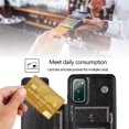 thumbnail image 4 of Design for Samsung S20 FE 5G/S20 Fan Edition Case with Tempered Glass Screen Protector Credit Card Holder Wallet Slot Stand Kickstand Flip Leather Protective Cover for Galaxy S FEcases 2020 Men Black, 4 of 12