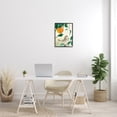 thumbnail image 2 of Stupell Industries Bird Perched Orange Fruit Tree Branch Leaves Painting Black Framed Art Print Wall Art, Design by Robin Maria, 2 of 5