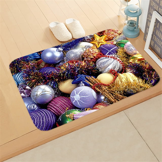 LSLJS Foot Cushions, Christmas Home Door Mat Absorbent Mat Living Room Kitchen Floor Mat 40X60Cm, Christmas Decorations