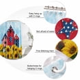 thumbnail image 6 of Shower Curtain Bathroom Set Farm Yellow Sunflower Leaves Waterproof Fabric Shower Curtains with Grommets&Hooks, Farmhouse Barn Stars Privacy Bath Curtain for Bathtub 72x72in, 6 of 9