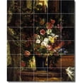 thumbnail image 1 of Ceramic Tile Mural-Eugene Delacroix Flowers Custom Tile Mural 11. 21.25" w x 25.5" h using (30) 4.25 x 4.25 ceramic tiles, 1 of 3