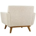 thumbnail image 4 of Modern Contemporary Urban Design Living Room Lounge Club Lobby Armchair Accent Chair, Fabric, Beige, 4 of 5