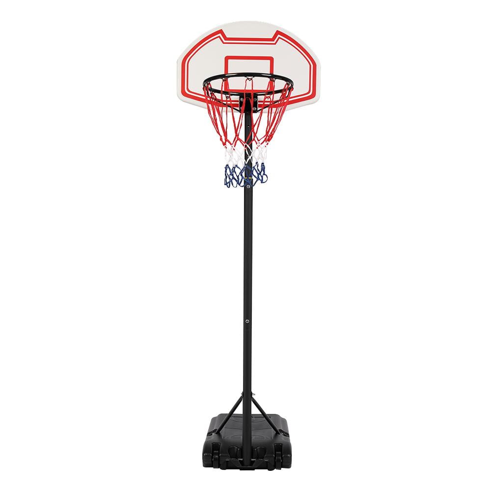 WOOCF Height-Adjustable Basketball Stand Backboard Hoop Net w//Wheels for Kids//Youth Indoor Outdoor Portable Sports Basketball Goals Height 5.4-6.9Ft